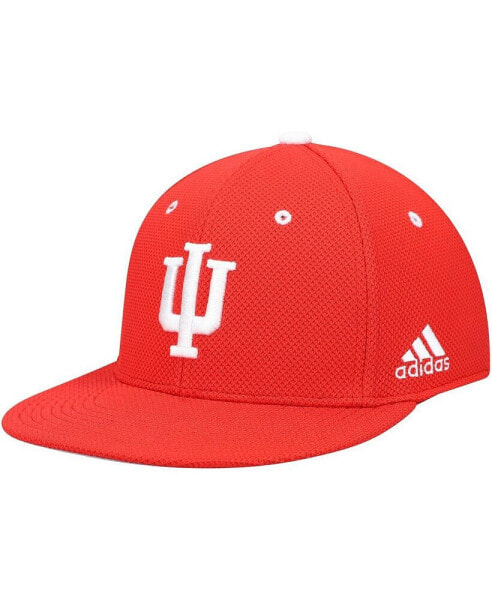 Men's Crimson Indiana Hoosiers On-Field Baseball Fitted Hat