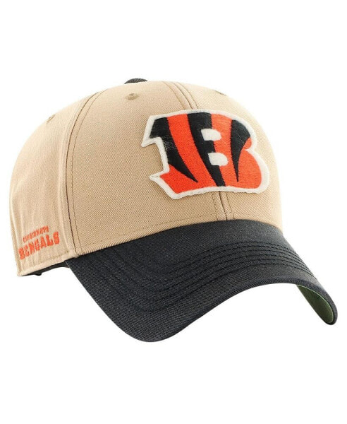 Men's Khaki/Black Cincinnati Bengals Dusted Sedgwick MVP Adjustable Hat