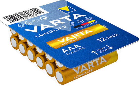 Varta BV-LL 12 AAA, Einwegbatterie, AAA, Alkali, 1,5 V, 12 Stück(e), Blau, Gelb