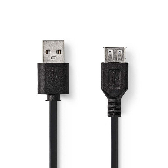 Nedis CCGP60010BK02 - 0.2 m - USB A - USB A - USB 2.0 - 480 Mbit/s - Black
