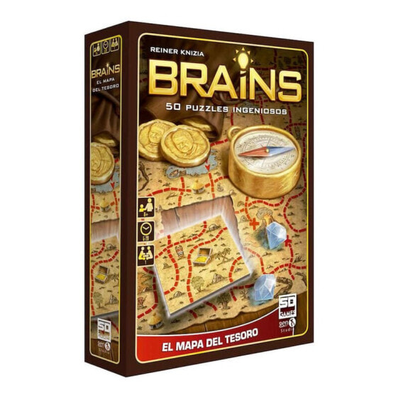 SD GAMES Brains Treasure Map Spanish Board Game