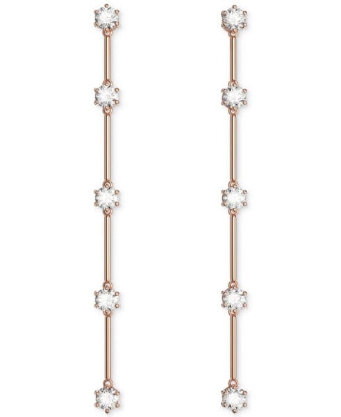Серьги Swarovski GoldTone Crystal Bar Linear