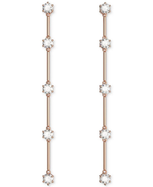 Серьги Swarovski GoldTone Crystal Bar Linear