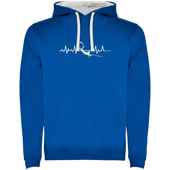 KRUSKIS Spearfishing Heartbeat Two-Colour hoodie