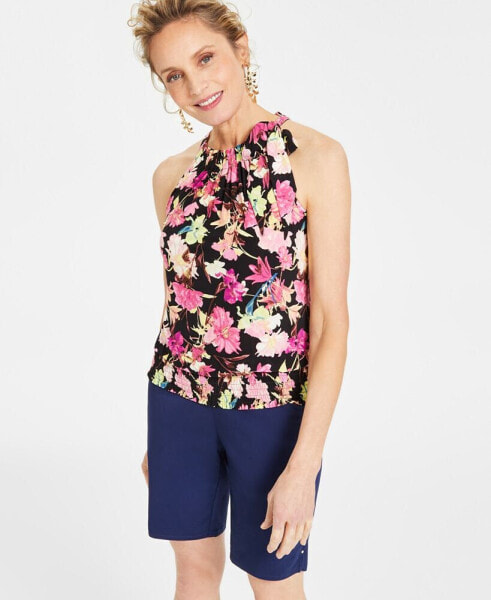Women's Printed Halter Top, Created for Macy's