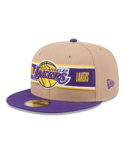 Men's Tan/Purple Los Angeles Lakers 2024 NBA Draft 59FIFTY Fitted Hat