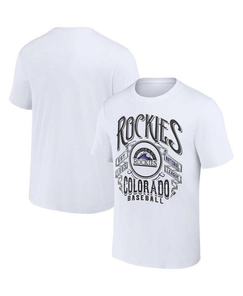 Men's Darius Rucker Collection by White Colorado Rockies Distressed Rock T-shirt