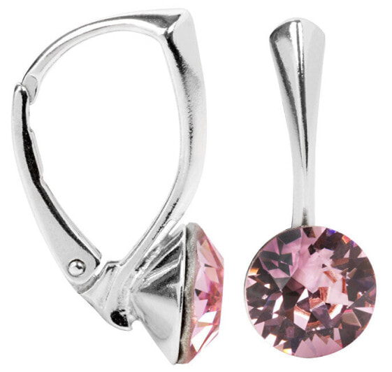 Charming silver earrings Xirius Light Rose