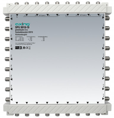 axing SPU 9918-19 - Cable splitter - 5 - 2200 MHz - Metallic - F - 230 mm - 40 mm