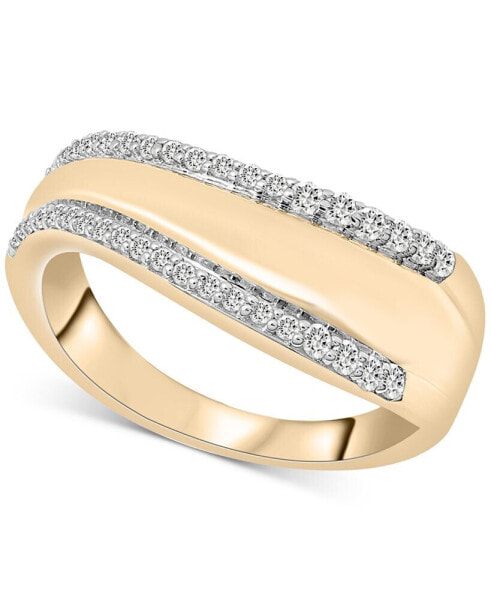 Diamond Double Row Tapered Statement Ring (1/4 ct. t.w.) in Gold Vermeil, Created for Macy's