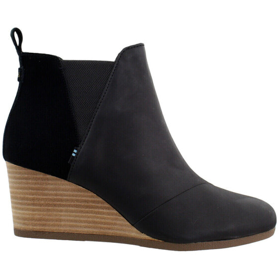 Ботинки женские TOMS Kelsey Wedge Booties черного цвета.