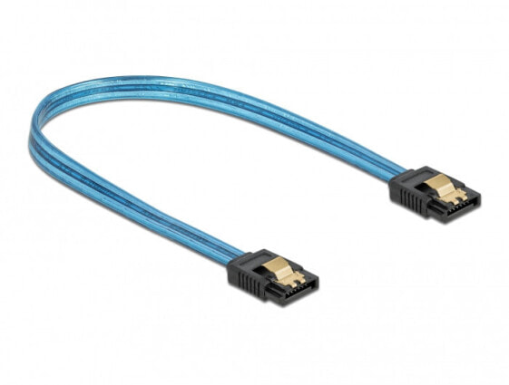 Delock 82121 - 0.2 m - SATA III - SATA 7-pin - SATA 7-pin - Male/Male - Blue