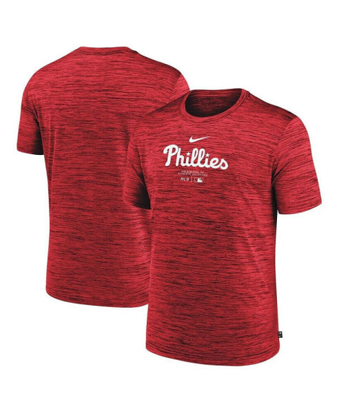 Men's Red Philadelphia Phillies Authentic Collection Velocity Performance Practice T-Shirt