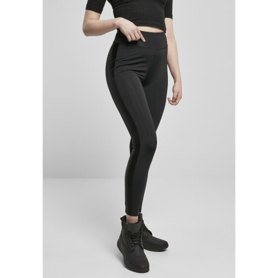 URBAN CLASSICS High-Waisted Leggings Shiny Stripe