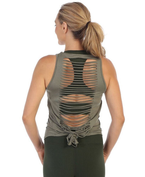 Get Shredded Laser Cut Open Back Tank