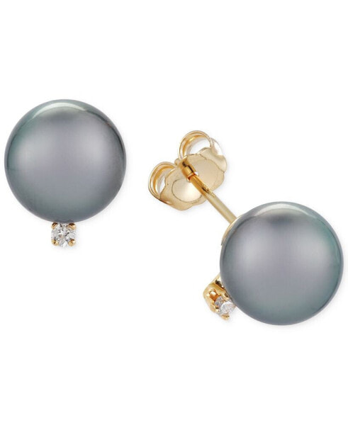 Серьги Macy's Cultured Pearl & Diamond