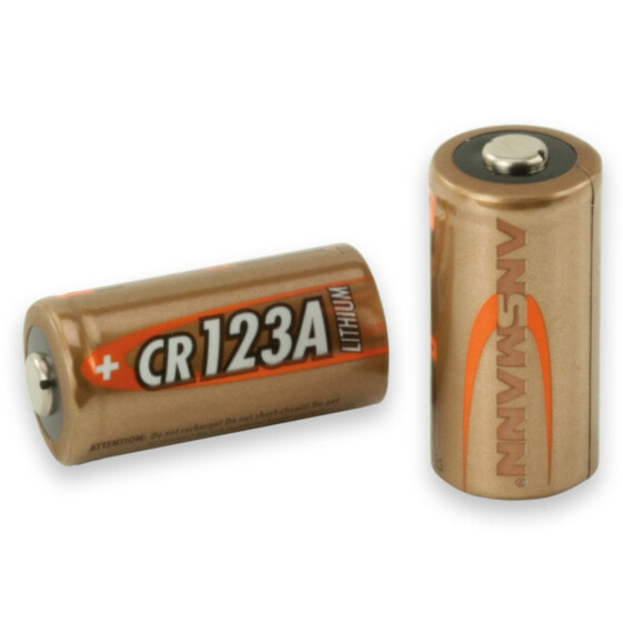 Одноразовая батарейка ANSMANN CR123A Lithium 6 штук Bronze