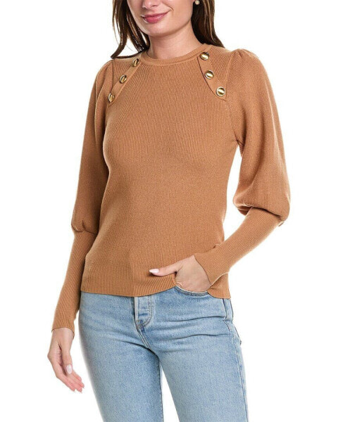 To My Lovers Puff Sleeve Sweater Women's Brown S/M