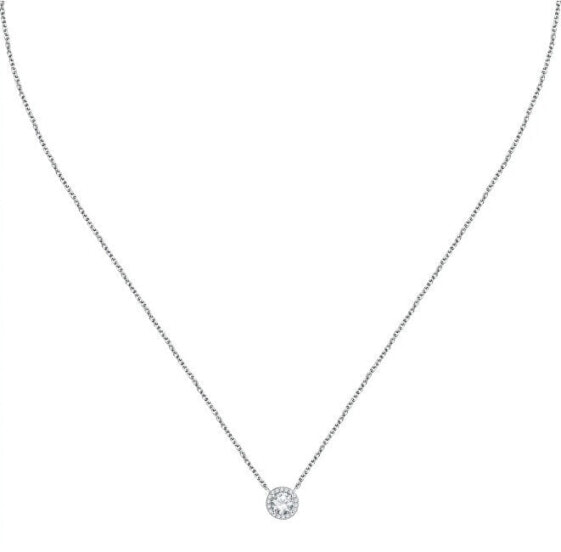 Elegant silver necklace with zircons Silver LPS10AWV05