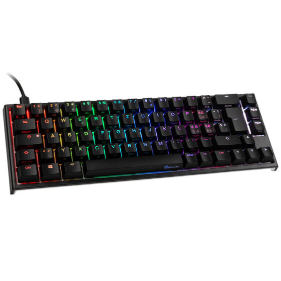 Ducky One 2 SF Gaming Tastatur, MX-Speed-Silver, RGB LED - schwarz, CH-Layout