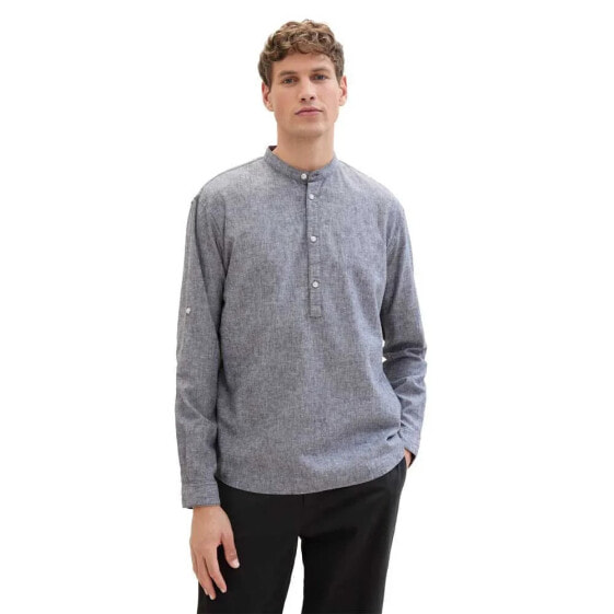 TOM TAILOR Relaxed Cotton Linen long sleeve shirt