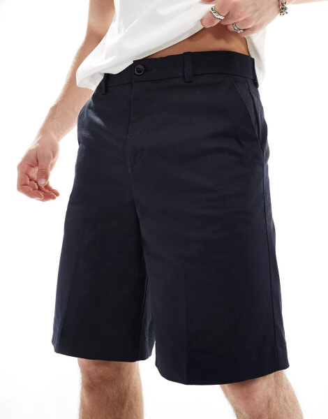 Jack & Jones baggy fit chino short in navy