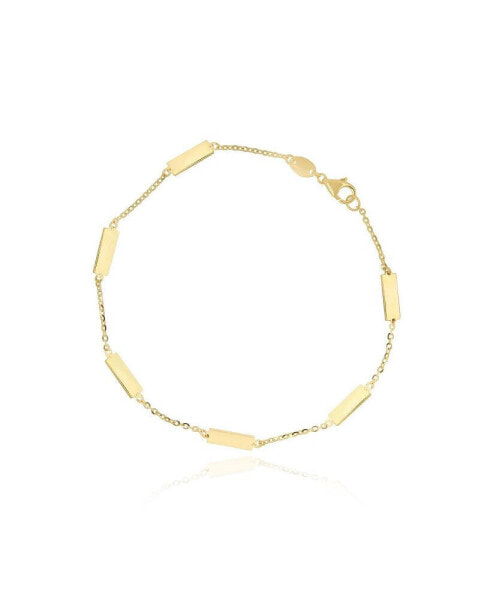 Gold Bar Chain Bracelet