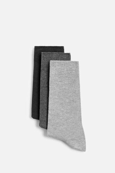 3-PACK OF CONTRAST SOCKS