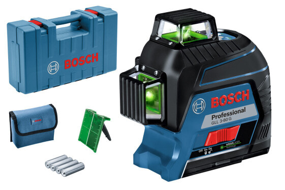 Bosch.Laser GLL 3-80 г зеленый чемодан