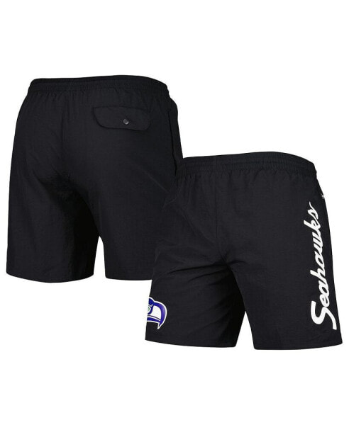 Men's Black Seattle Seahawks Team Essentials Nylon Shorts