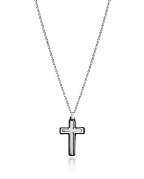 Nadčasový pánský náhrdelník s křížkem Magnum 75330C01000