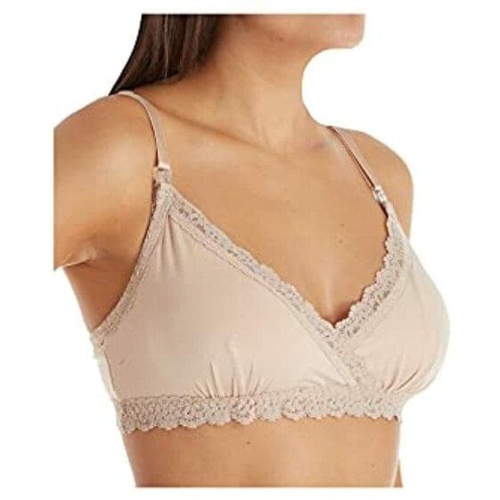 hanky panky Women's Supima Cotton Nursing Bralette Size Large, Chai