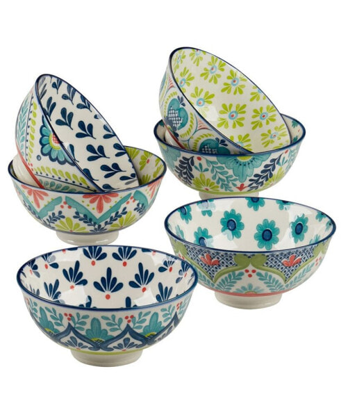 Набор из 6 универсальных мисок Certified International Talavera, 4.75" 6 разных цветов