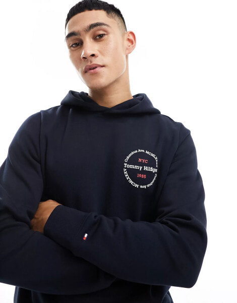 Tommy Hilfiger roundel hoodie in navy