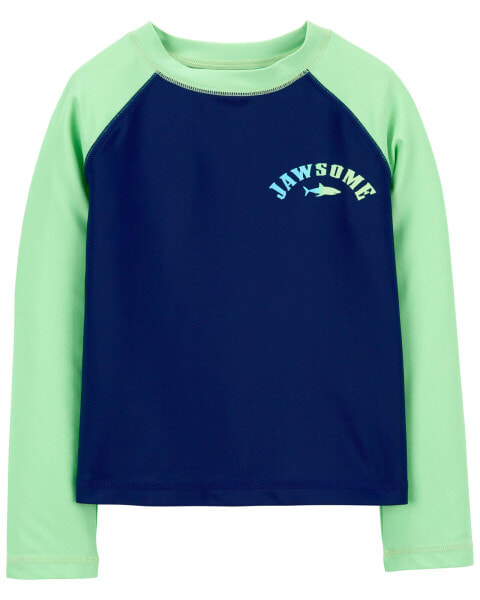 Toddler Colorblock Jawsome Rashguard 3T