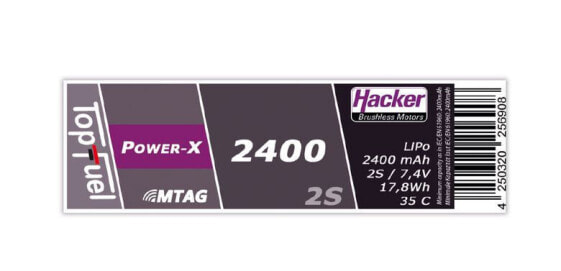 Hacker Motor 92400261 - Battery - Hacker Motor - Universal - XT60 - XH - Lithium Polymer (LiPo)