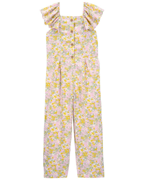 Kid Floral Jumpsuit Made With LENZING™ ECOVERO™ 6-6X