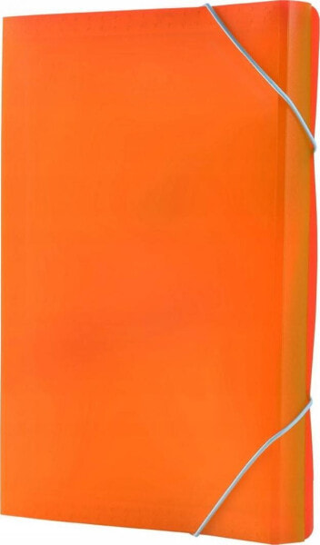 Tetis Teczka harmonijka PP z gumką narożną (13) A4 pomarańczowa TETIS