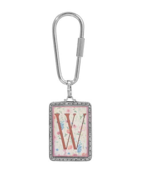 Initial A-Z Floral Key Fob