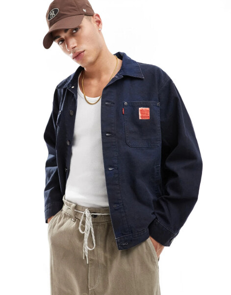 Levi's Workwear sunrise canvas trucker jacket in navy