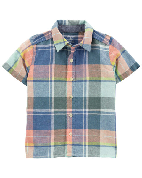 Baby LENZING™ ECOVERO™ Plaid Button-Front Shirt 12M