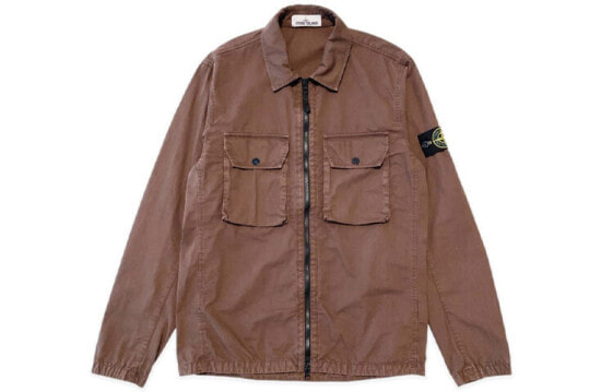 Куртка мужская STONE ISLAND FW21 с биркой, двойным карманом, цвет коричневый