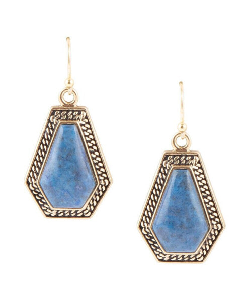 Tribeca Genuine Lapis Statement Earrings