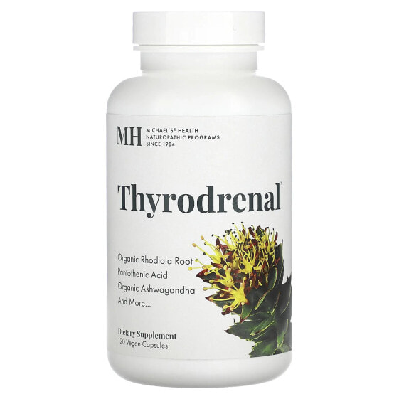Витаминный комплекс регулирующий гормональный фон Michael's Naturopathic Thyrodrenal, 120 веганских капсул