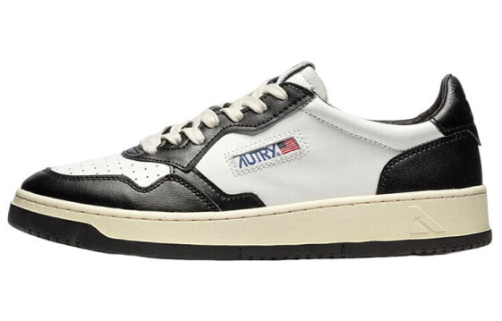 AUTRY 皮革 系带 时尚板鞋 黑白 / Кроссовки AUTRY AULM-WB01