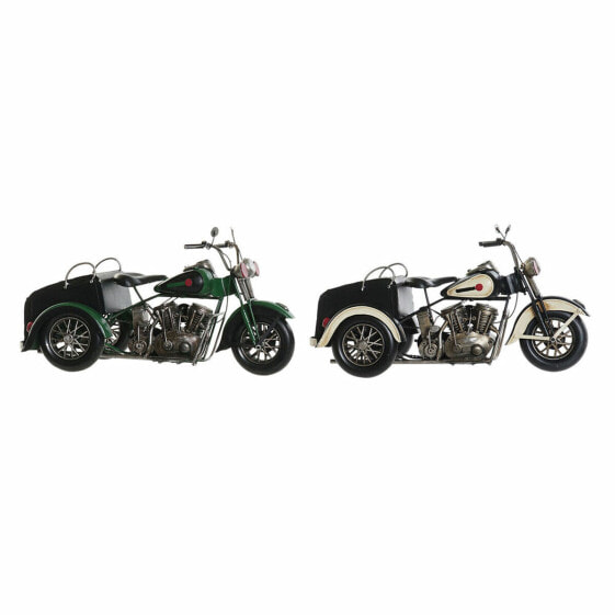 Decorative Figure DKD Home Decor Black Green Motorbike Vintage 16 x 37 x 19 cm (2 Units) (1 Unit)