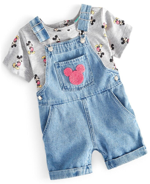 Baby Mickey Mouse T-Shirt & Shortall, 2 Piece Set