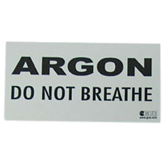 HALCYON Argon: Do Not Breathe Warning Decal