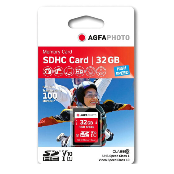 AGFA SDHC 32GB High Speed Class 10 UHS I U1 V10 memory card