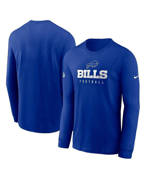 Men's Royal Buffalo Bills Sideline Performance Long Sleeve T-shirt